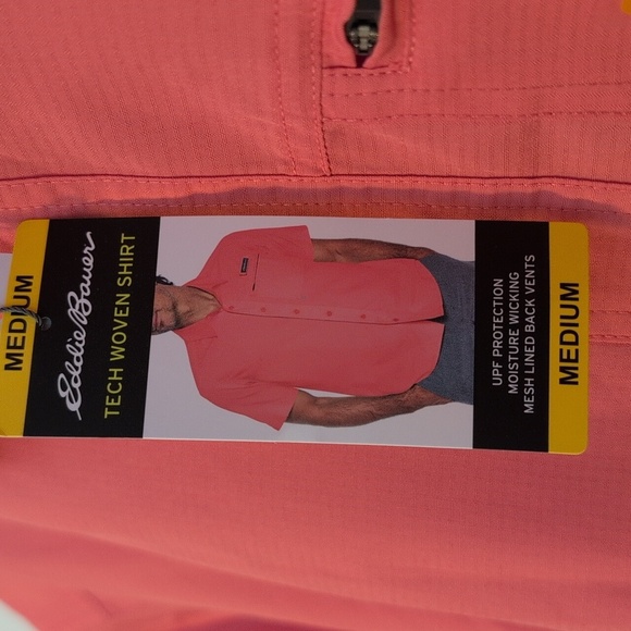 Eddie Bauer Coral Moisture Wicking Tech Woven Shirt NWT - Picture 7 of 7